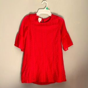 Beautiful red dress with beautiful lace detail (see pictures)